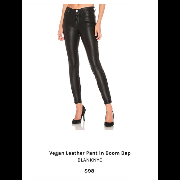 Blank NYC Pants - NWT Blanknyc Vegan Leather Pant in Boom Bap.